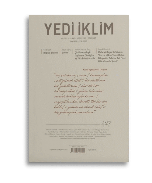 Yedi İklim Dergisi | 427. Sayı | Ekim 2025